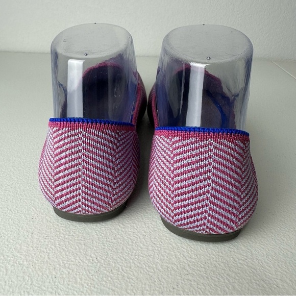 Rothy’s Pink Amethyst Metallic Herringbone Flats Size 7 - Picture 3 of 7